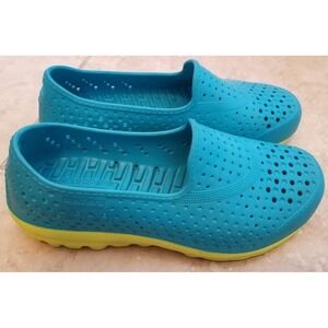 Skechers H2Go Slip-on Water Shoes Kids size Y2 Blue Green Boys Girls